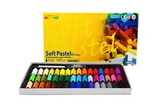 MUNGYO Soft Pastel Non Toxic MPS-48 Half Square Chalk Cardboard Box – 48 Colors