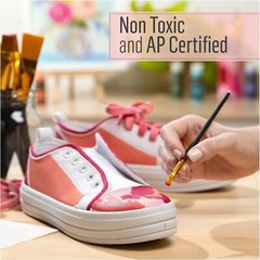 Vibrant 12-Color Non-Toxic Acrylic Craft Paint Set – Satin Finish, 2 oz Bottles