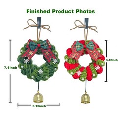 TINLOK Christmas DIY Crafts Kit – 159 Pcs Wreath 7.1 Inches, Multicolor