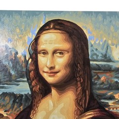 Paint By Numbers Mona Lisa Smile Canvas – Pre-Painted Leonardo da Vinci Louvre