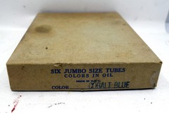 Cobalt Blue Oil Paint LOT – “Globe” brand – ANTIQUE American Paint!
