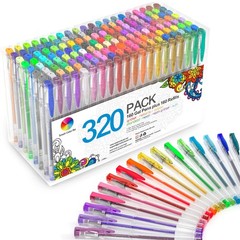 320 Pack Gel Pens Set, 160 Colors Gel Pen with 160 Refills for Adult Coloring…