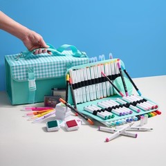 Diamond Press Mega Marker and Ink Kit with Gingham Storage Bag PicK Color