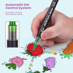 8pcs Multicolor Acrylic Paint Markers with Brush Tips – Perfect for DIY Projects