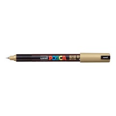Posca Acrylic Paint Marker, PC-1MR Ultra Fine tip, Gold (PX89912000)