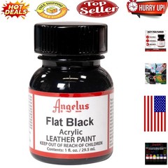 Flat Black Acrylic Leather Paint for Shoes & Furniture