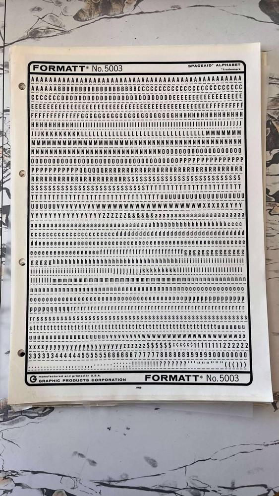 Formatt Dry Transfer Type Sheets Vintage Art Supply (Lettraset) Acetate NOS