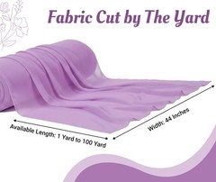 Chiffon Fabric 25 Yard 44 Inch Wide Lightweight Sheer Lavender MDS Pack Sewing