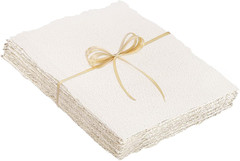 25 Sheets Cotton Watercolor Paper, 300 GSM, 4 X 6 Inch, White, Textured, Deckled