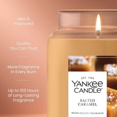 Yankee Candle Salted Caramel Scented Candle, 22oz Large Jar,