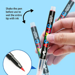 12/24/36 Colors Acrylic Paint Marker Pens Kids Drawing Rock Painting Crafts US