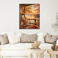 Fall Paint by Numbers Kit for Adults Autumn Landscape Adult Paint by Number …