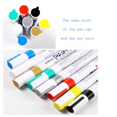 Reusable Empty Paint Markers 12 Colors Oil-based Art Pens for Rubber Cloth Glass