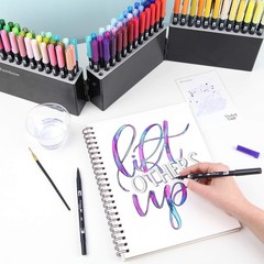 Tombow 56179 Dual Brush Pen Set in Marker Case – 108 Piece