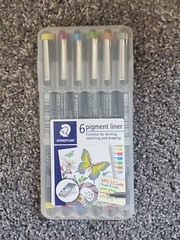 Staedtler Pigment Liner Fineliner Pens, 6pc