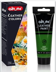 Colorful Acrylic Leather Paint 2.5oz Green – Shoe Painting Bag Decor, Jacket