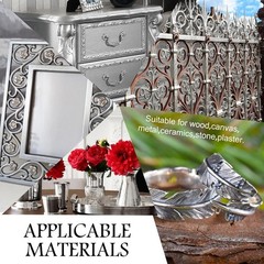 Liquid Silver Leaf Paint Kit – 3.53oz Ultra Shiny Quick Dry Metallic Gilding