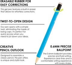 Grabie® Erasable Gel Pens, 36 Colors Make 1 Pack, Multicolor