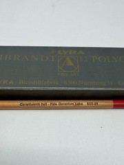 12 Lyra Rembrandt Pale Geranium Lake Colored Pencils Made in West Germany