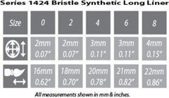 1424 White Bristle Synthetic Long Liner
