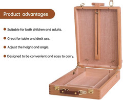 Wooden Art Easel for Painting & Sketching – Tabletop & Table Top Easel with Stor
