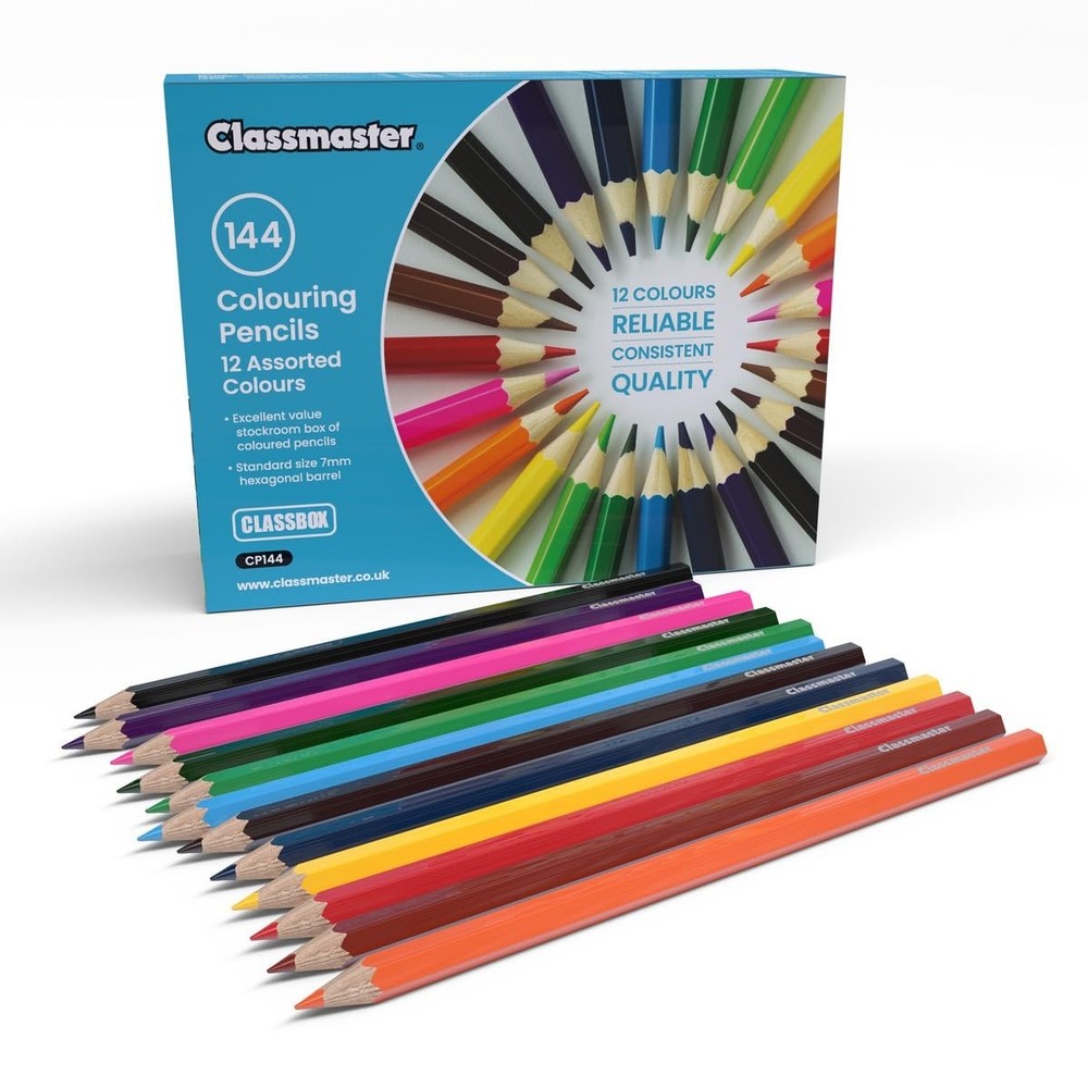 Classmaster Colouring Pencils Adults Kids Assorted Coloured Long Lasting New