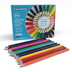 Classmaster Colouring Pencils Adults Kids Assorted Coloured Long Lasting New