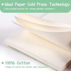 30 Sheets Watercolor Paper Pad A5 8.3×5.8 Inch Cold Press 300 GSM Tearable