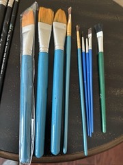 16 Mixed Lot Used, New Artist Paint Brushes, Pro Stroke