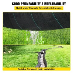 600lb 12.5x30ft black woven polypropylene geotextile fabric 3.5oz