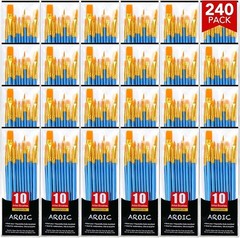 240-Piece Nylon Paint Brush Set – Multi-Use for Oil, Acrylic & Watercolor Art