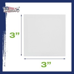 US Art Supply 3″ x 3″ Mini Professional Primed Stretched Canvas 12-Mini Canvases
