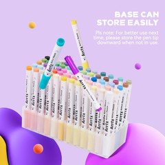 Arrtx 60 Colors Paint Markers Acrylic Paint Pens for Coloring Drawing Anime
