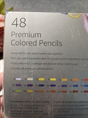 NEW Amazon Basics Premium Colored Pencils, 48 Count