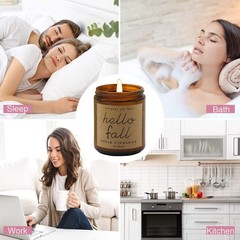 Fall Decorations for Home – Candles, Gifts Fall(7oz), White, Brown