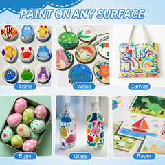 Guangna 240 Acrylic Paint Markers, Brush Tip Acrylic Paint Pens, Quick-Drying Wa