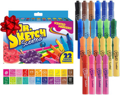 Scented Markers, Chisel Tip, Assorted Colors 22 Count – Fun for Kids, Spark Crea
