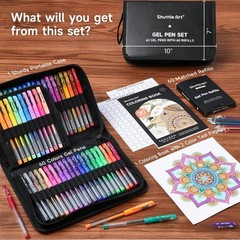 120 Gel Pens Set with 60 Refills – Coloring Kit for Adults
