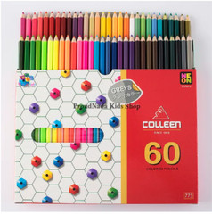 Colleen Wooden Colored Pencils 60 Colors Normal Color & Neon Reflective