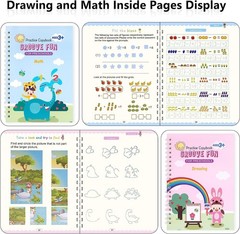 Magic Practice Copybook, Reusable Handwriting Workbooks, Magic Grooved Writin…