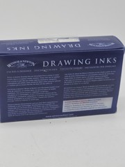 Winsor & Newton Drawing Inks NIB Set of 8 Calligraphy Red, Violet, Black, Brown,
