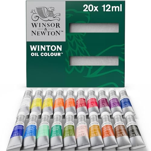 Winsor Newton Winton Oil Color Paint 20 12ml 0.4-oz Tubes 8 Fluid Ounces Fl oz 1