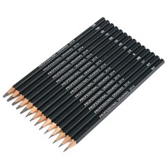Drawing Sketching Pencil Set – 14 Pieces, Graphite (12B – 6H)