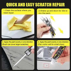 Super Black(KH3) for Nissan Touch Up Paint Pen, 2 in 1 Car Scratch Remover with