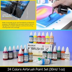 Airbrush Kit with Compressor 1 5 HP Quite Air Compressor with 3 Dual Action Air