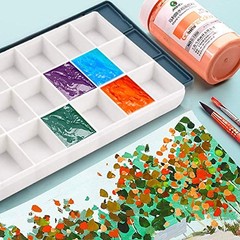 24 Paint Palette Plastic Paint Holder Watercolor Acrylic Paint Storage Travel