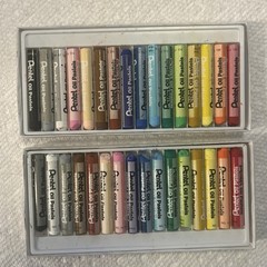 2 boxes VINTAGE Pentel Arts PHN-12 Oil Pastels Set 16 SLIGHTLY USED Thailand