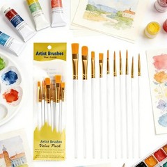 Best Model Miniature Paint Brushes Small Detail Art Paint Brush with Set 10 Pcs