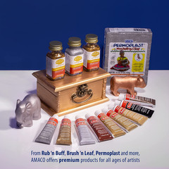 Rub N Buff Wax Metallic Finish Gold Kit – Antique Gold Autumn Gold European G…