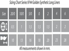 9744 Student Golden Synthetic Long Liner Brush